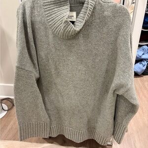 Abercrombie & Fitch Gray Cowl Neck Sweater